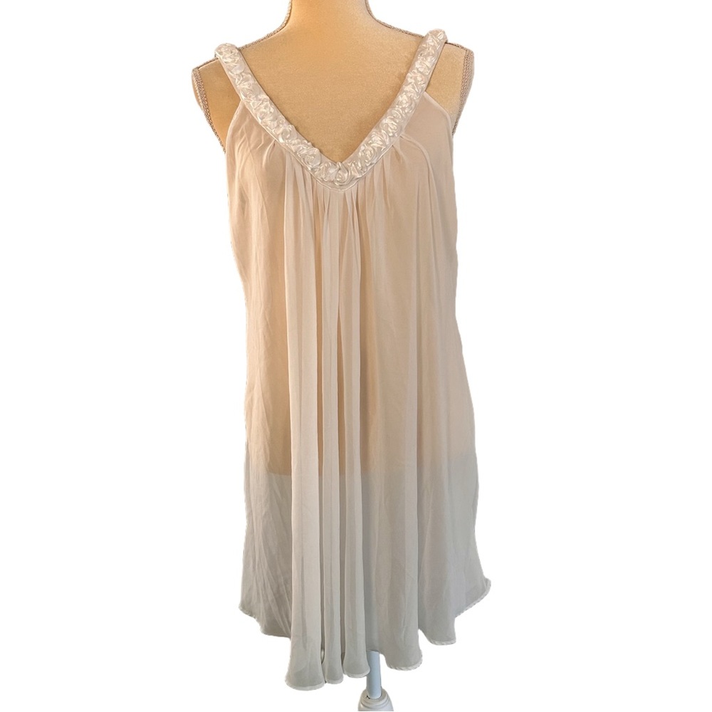 Oscar De La Renta Vintage pink label delicate camisole satin rosettes Large